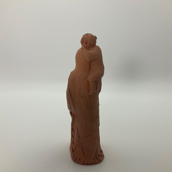Vintage Handcrafted Art Terracotta Clay Mother & Child Figurine Sculpture*Read - Picture 4 of 15